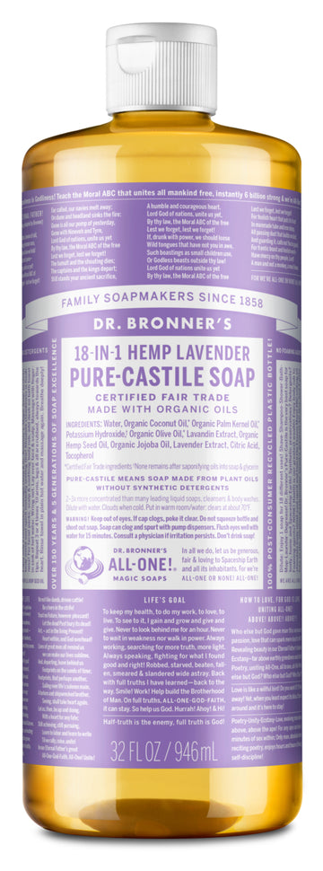 32 oz PURE-CASTILE LIQUID SOAP Lavender