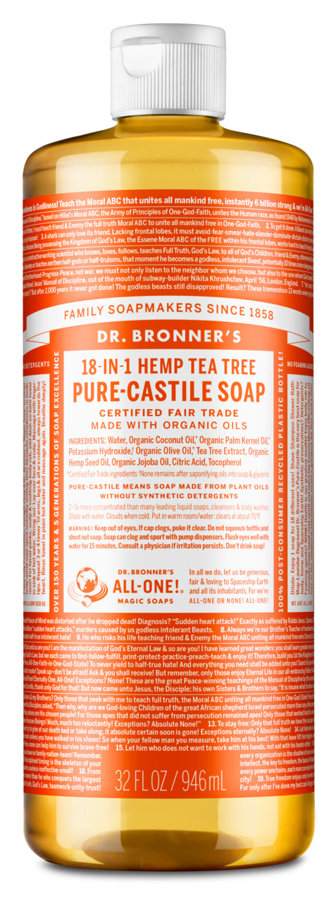 Buy Tea Tree Castile Soap - Liquid Wash for Face, Body, Home