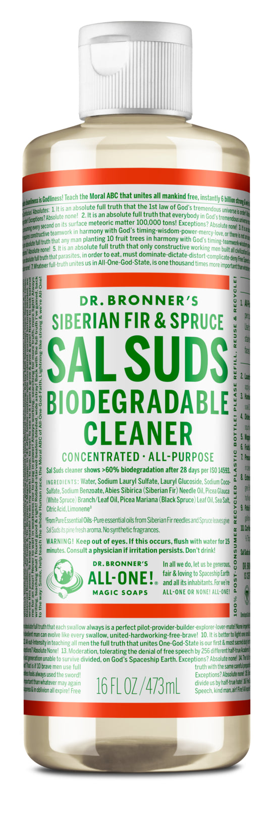 Sal Suds Biodegradable All Purpose Cleaner - Cleans Any Surface! – Dr.  Bronner's
