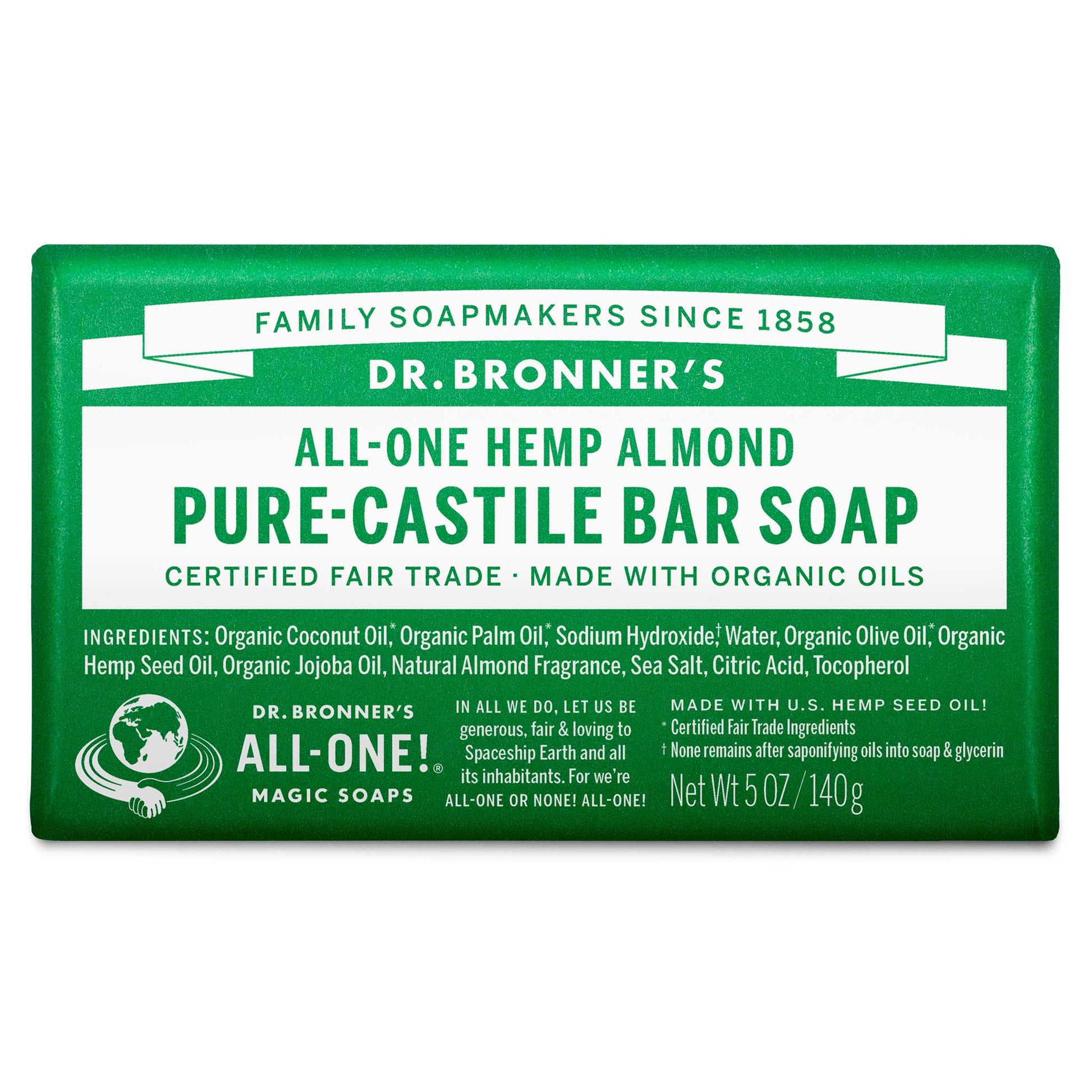 PURE-CASTILE BAR SOAP Almond [5 oz]