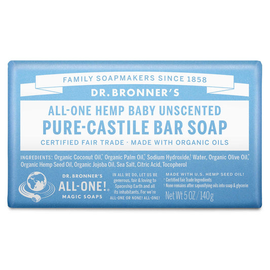 PURE-CASTILE BAR SOAP Unscented [5 oz]