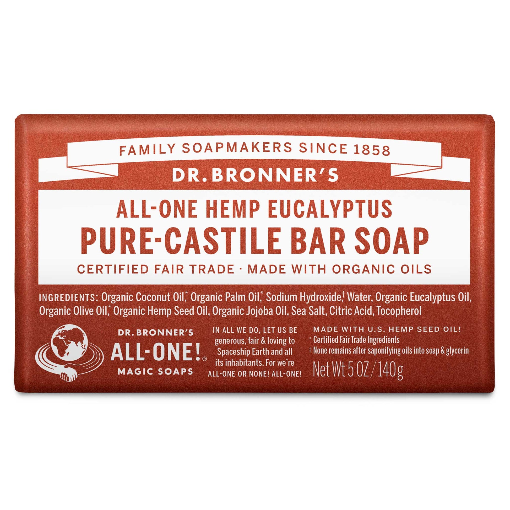 PURE-CASTILE BAR SOAP Eucalyptus [5 oz]