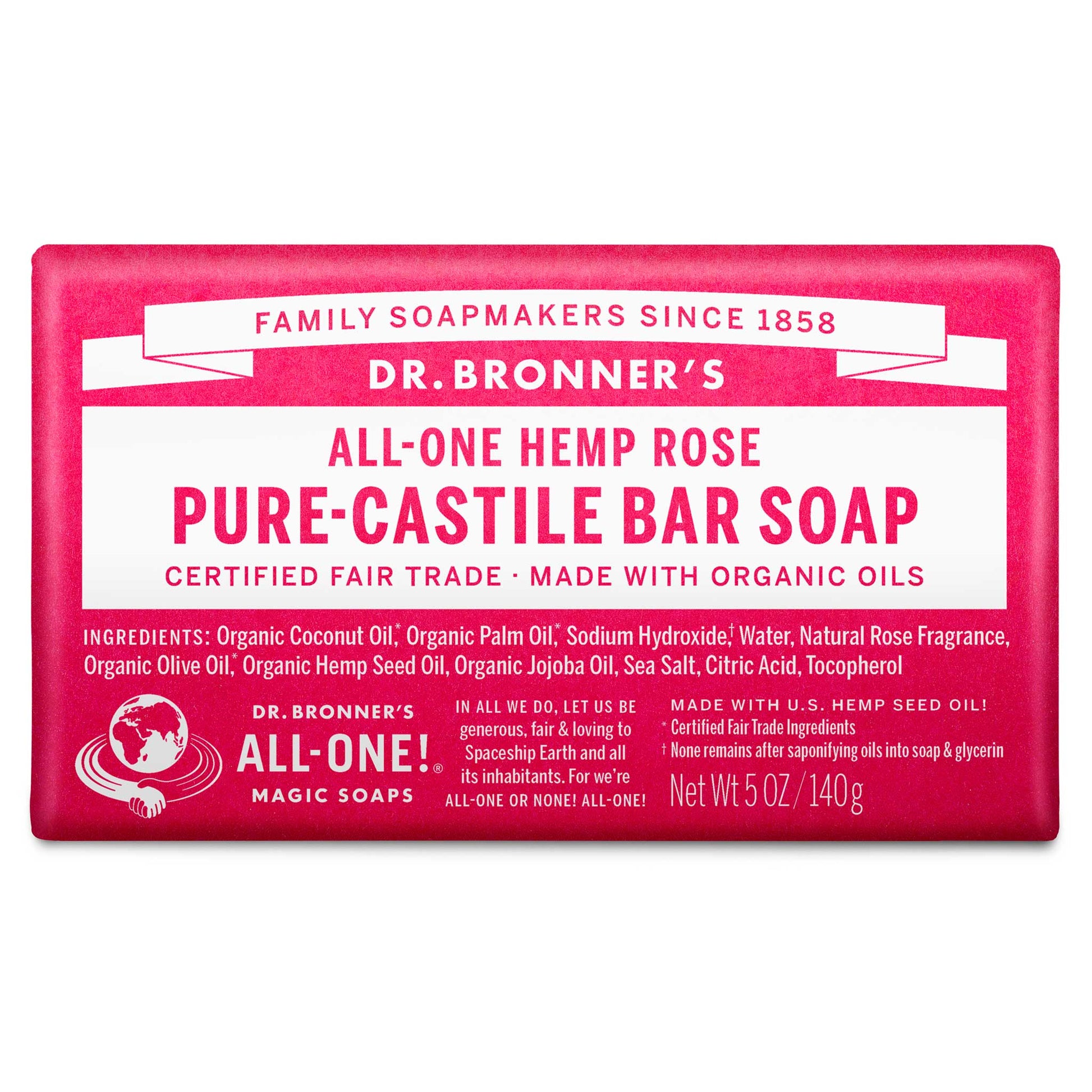 PURE-CASTILE BAR SOAP Rose [5 oz]