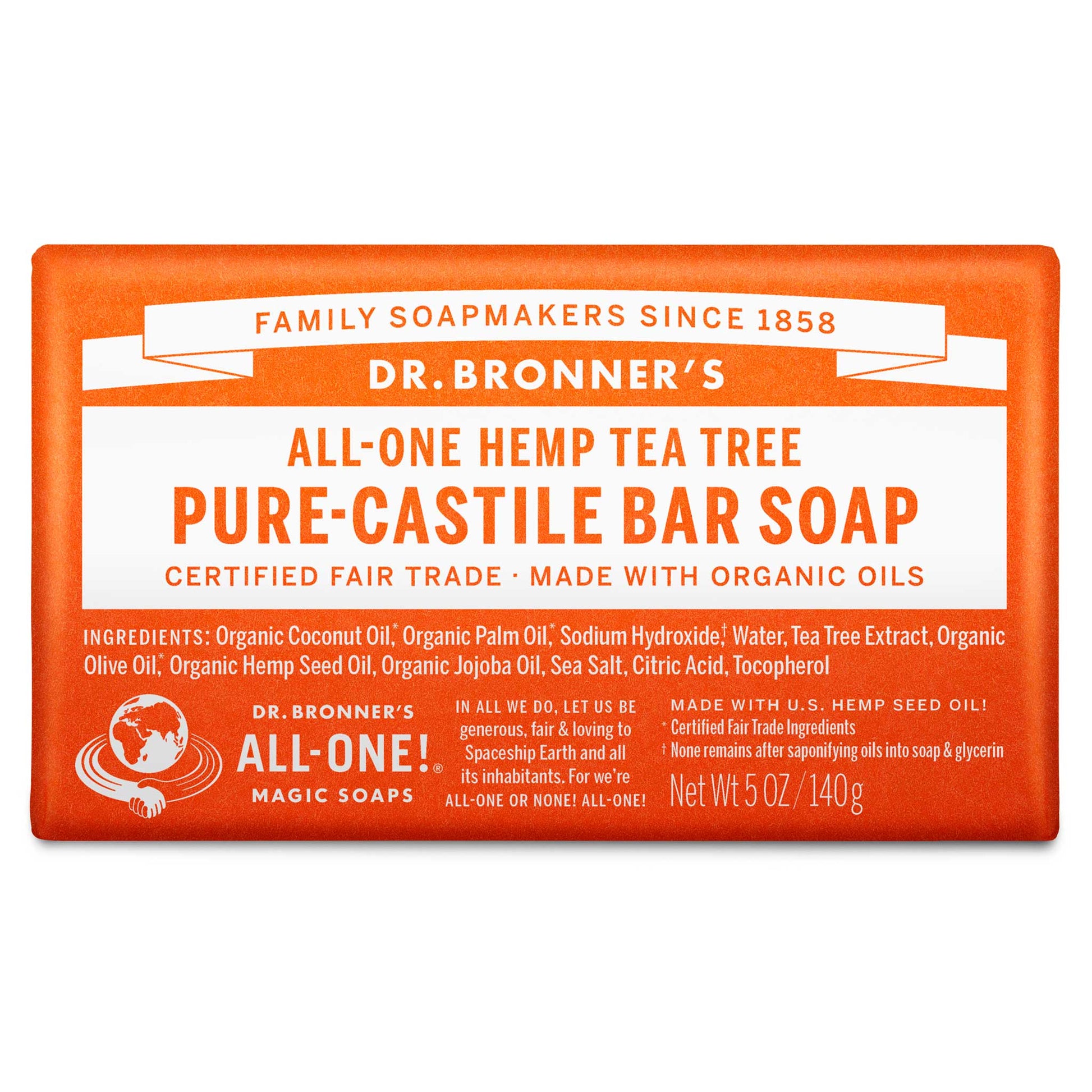 PURE-CASTILE BAR SOAP Tea Tree [5 oz]