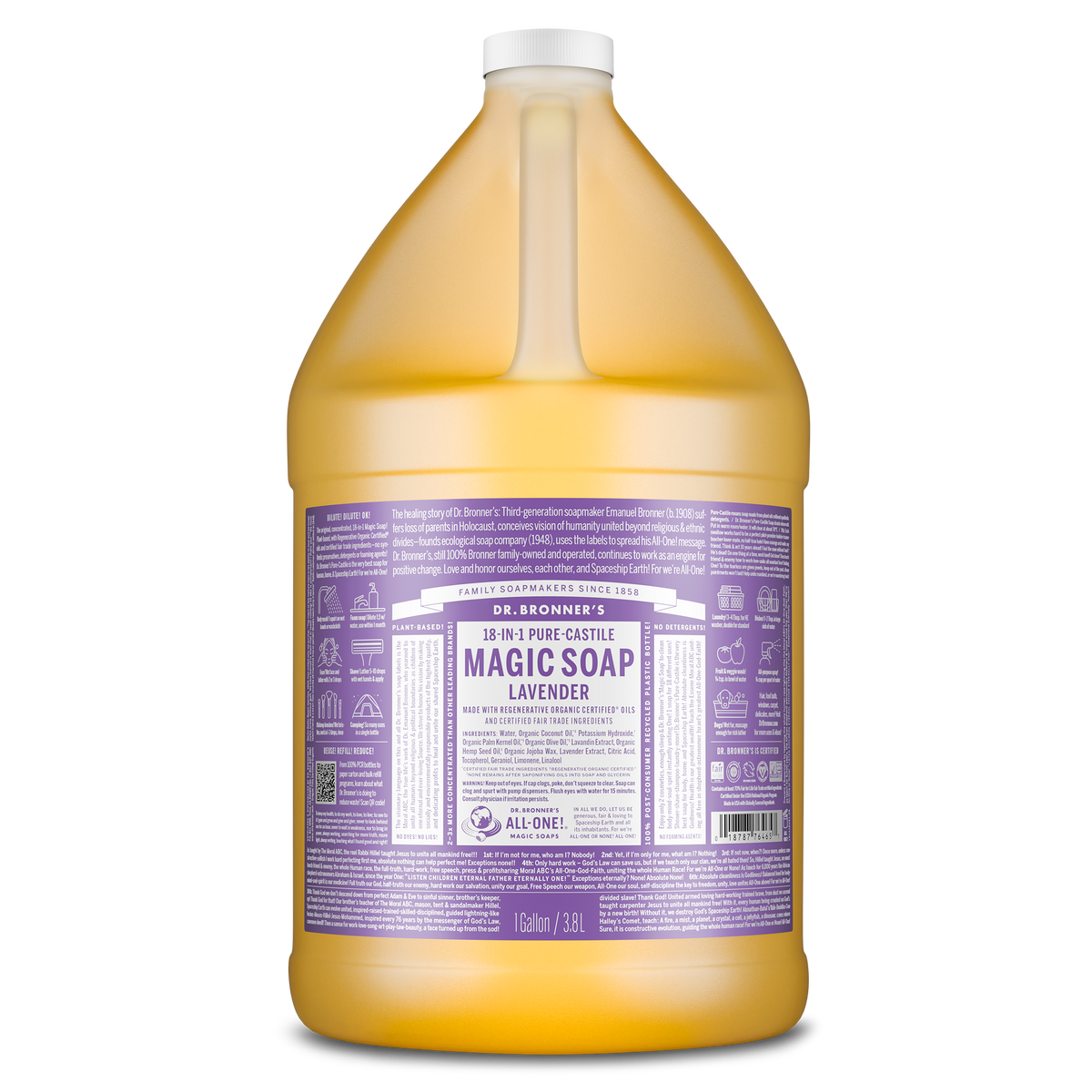 PURE-CASTILE LIQUID SOAP Lavender [1 Gallon]