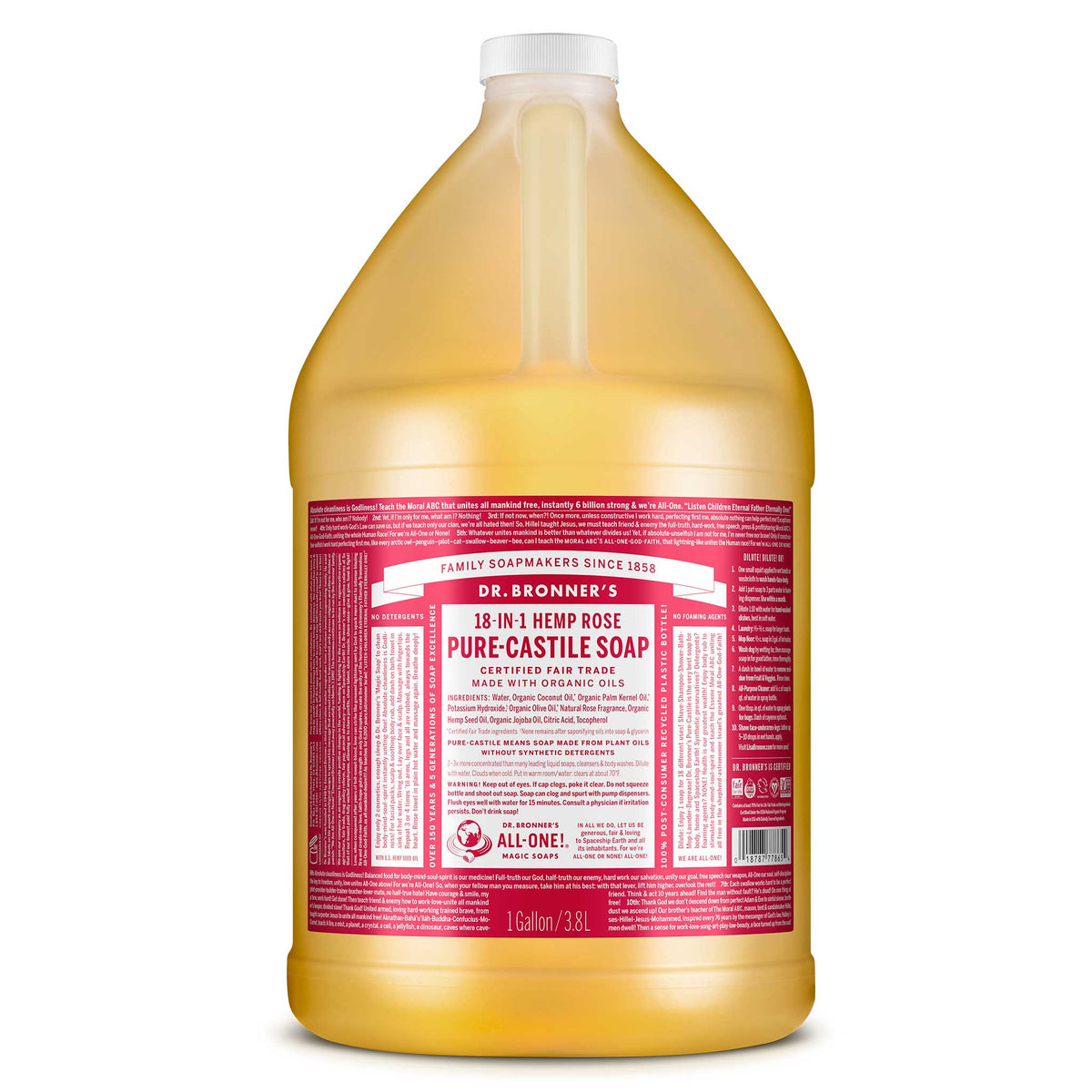 PURE-CASTILE LIQUID SOAP Rose [1 gallon]