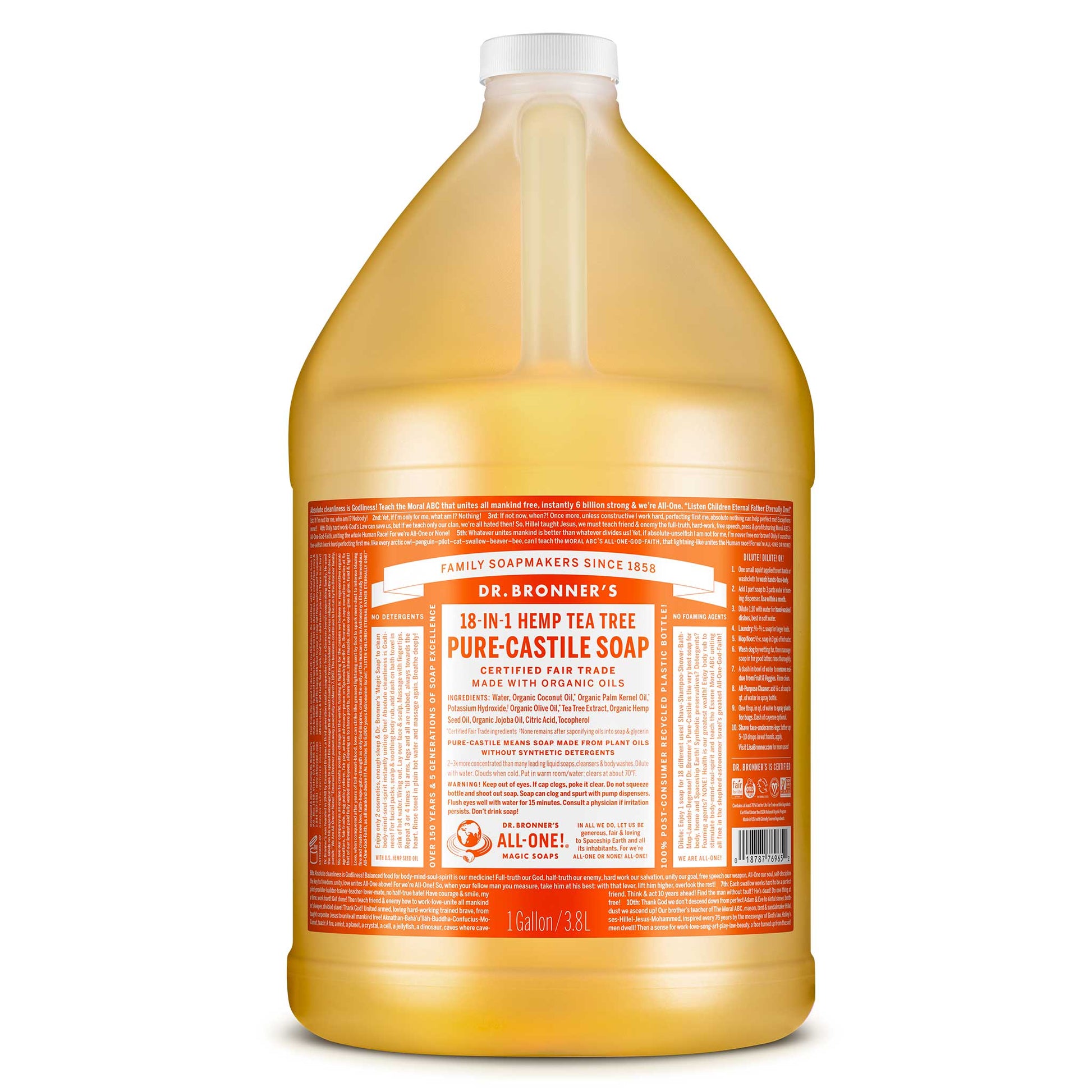 PURE-CASTILE LIQUID SOAP Tea Tree [1 gallon]