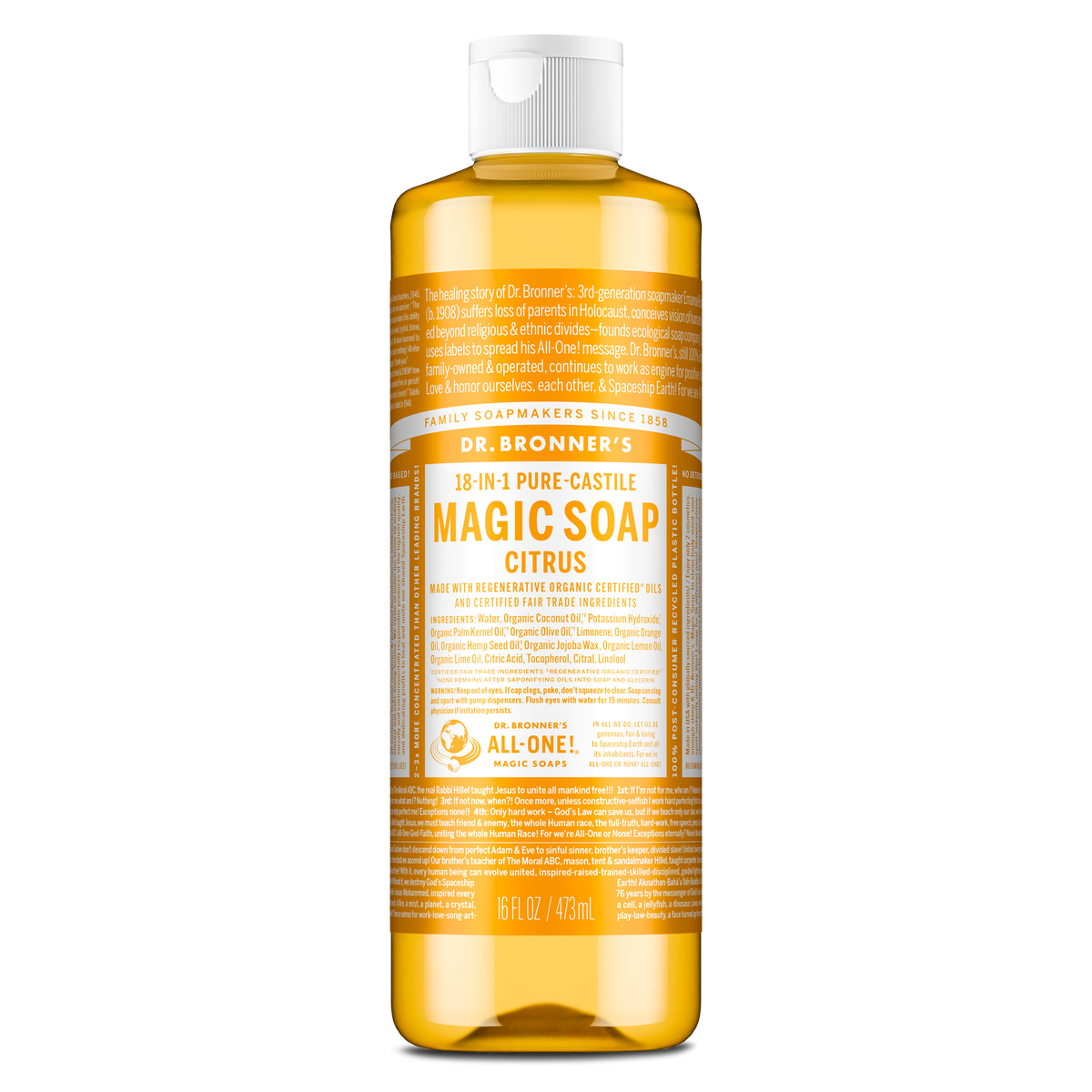 PURE-CASTILE LIQUID SOAP Citrus [16 oz]