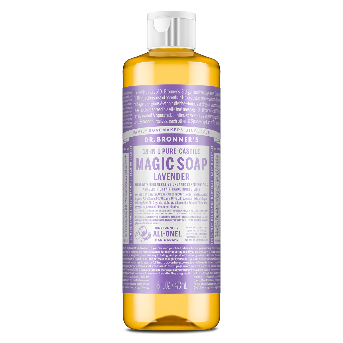 PURE-CASTILE LIQUID SOAP Lavender [16 oz]