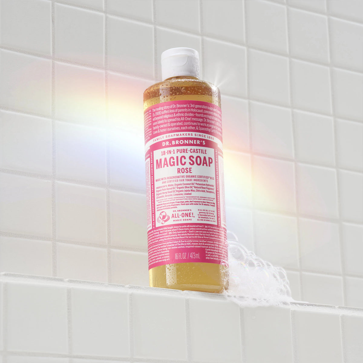 PURE-CASTILE LIQUID SOAP Rose [16 oz]