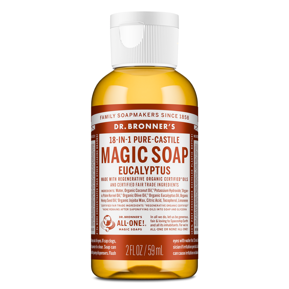 PURE-CASTILE LIQUID SOAP Eucalyptus [2 oz]