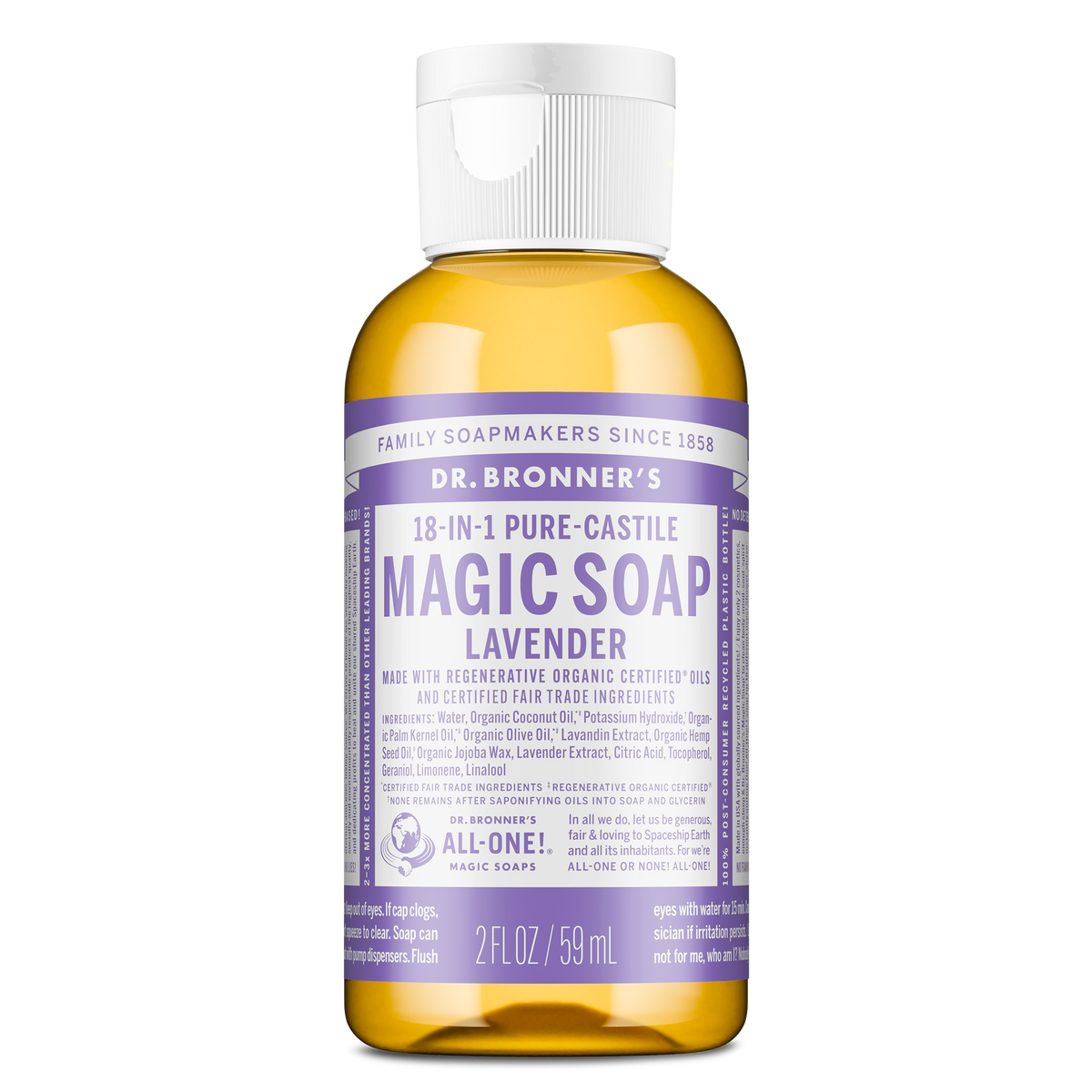 PURE-CASTILE LIQUID SOAP Lavender [2 oz]