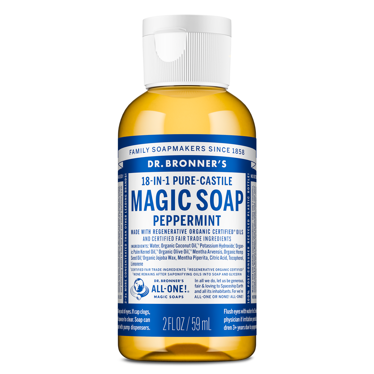 PURE-CASTILE LIQUID SOAP Peppermint [2 oz]