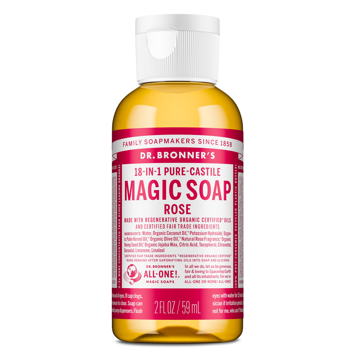 PURE-CASTILE LIQUID SOAP Rose [2 oz]