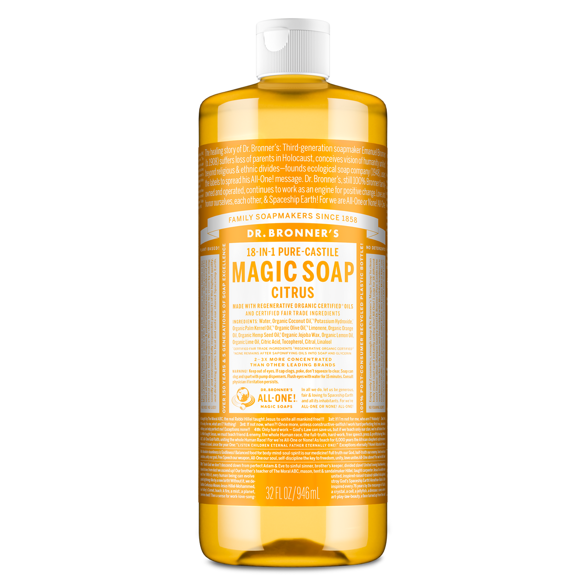 PURE-CASTILE LIQUID SOAP Citrus [32 oz]