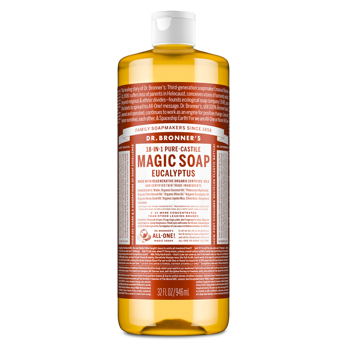 PURE-CASTILE LIQUID SOAP Eucalyptus [32 oz]