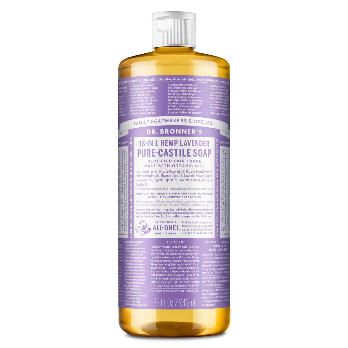 PURE-CASTILE LIQUID SOAP Lavender [32 oz]