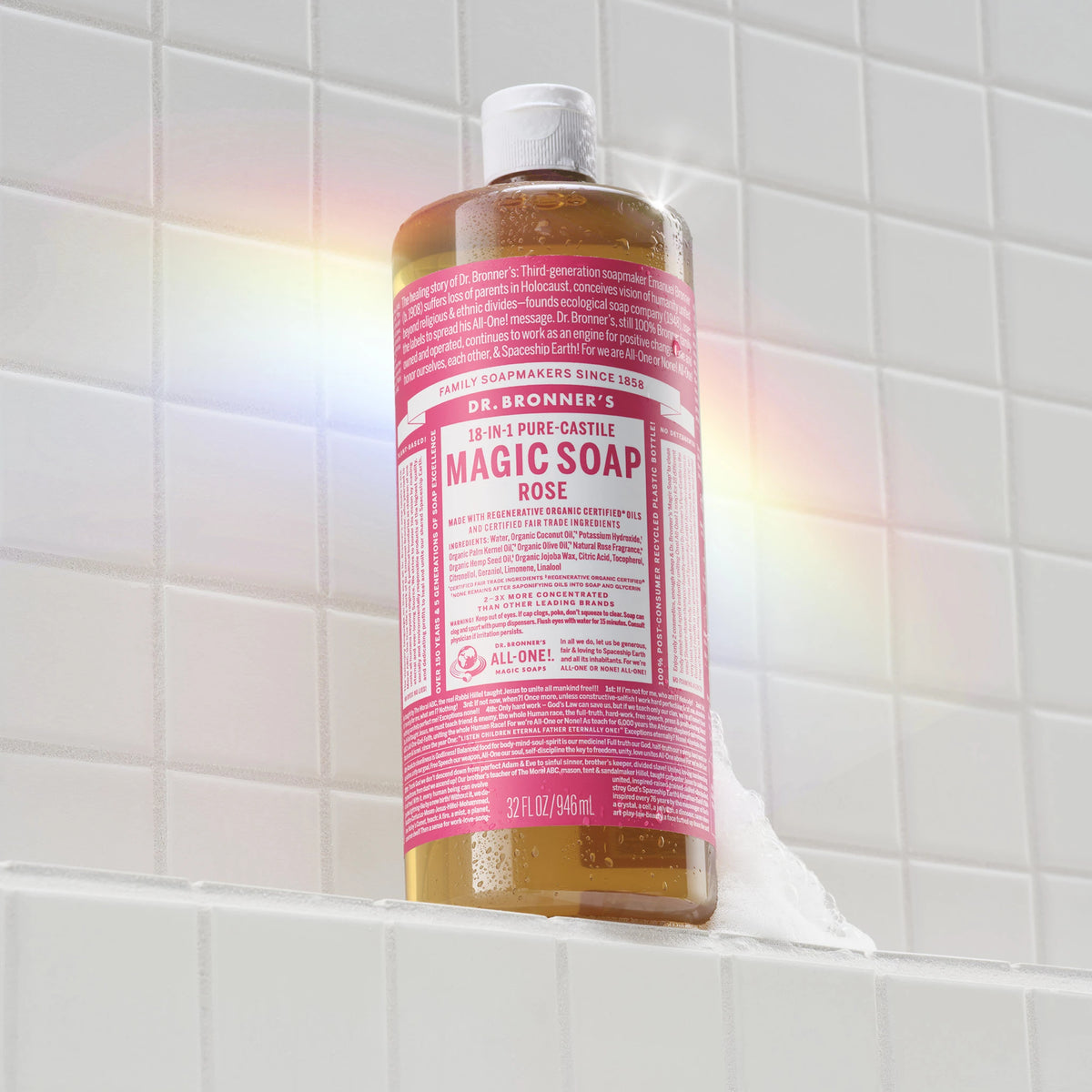 PURE-CASTILE LIQUID SOAP Rose [32 oz]