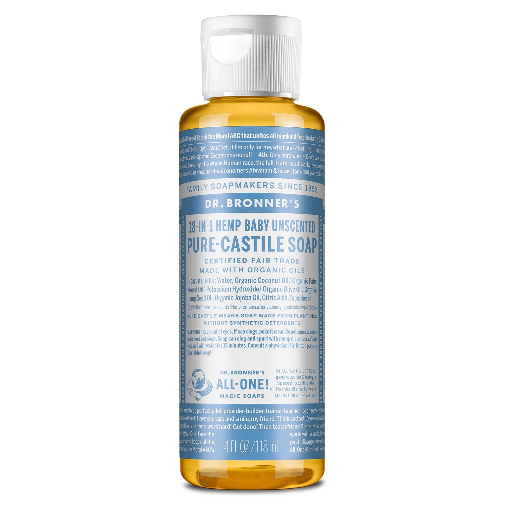 PURE-CASTILE LIQUID SOAP Unscented [4 oz]