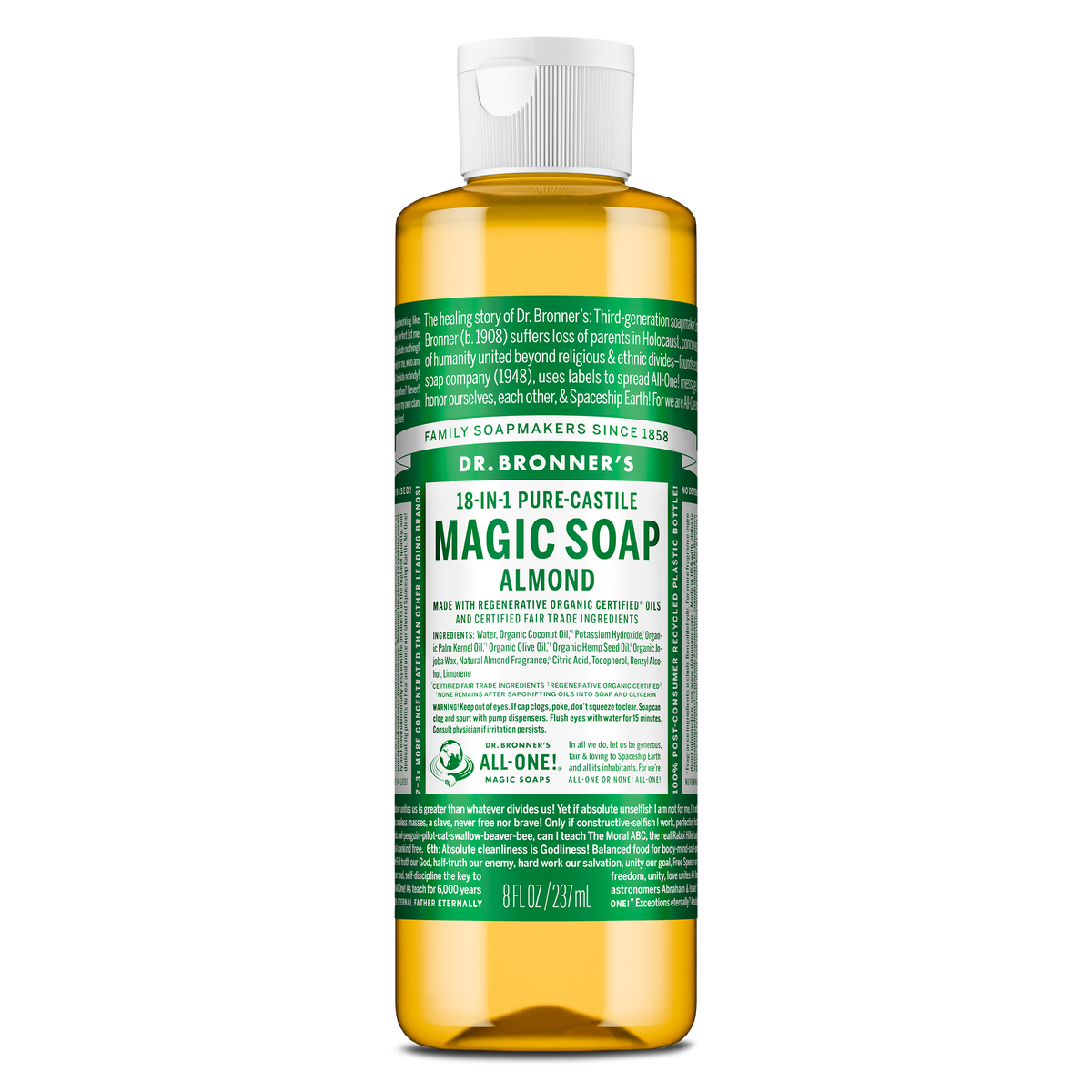 PURE-CASTILE LIQUID SOAP Almond [8 oz]