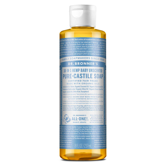 PURE-CASTILE LIQUID SOAP Unscented [8 oz]