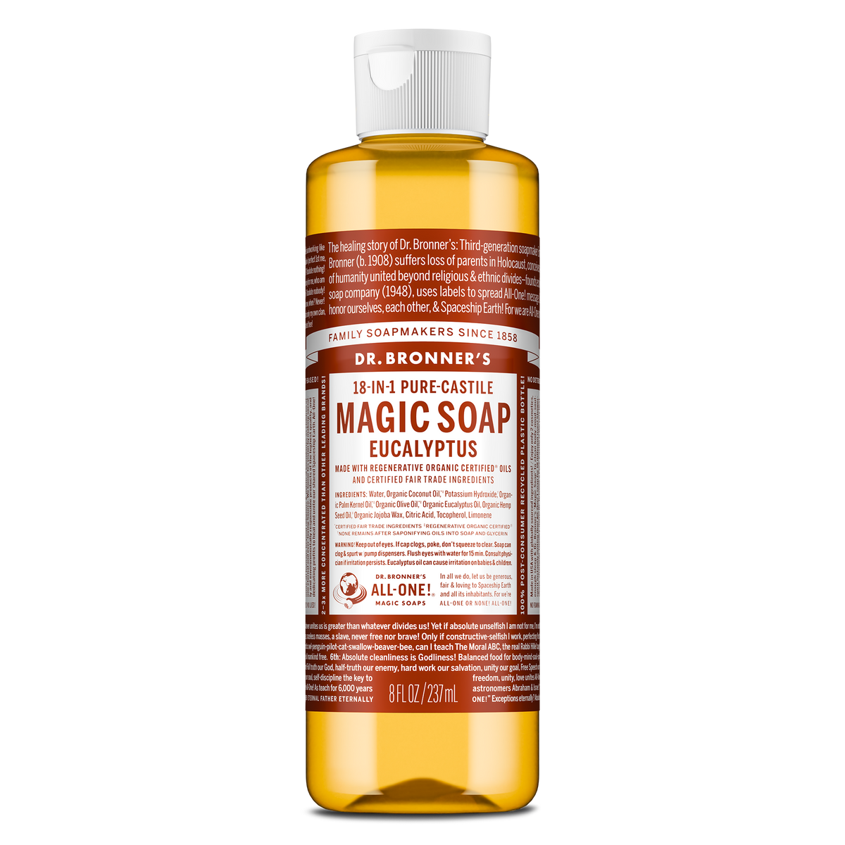 PURE-CASTILE LIQUID SOAP Eucalyptus [8 oz]