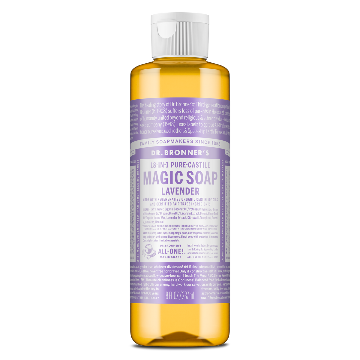 PURE-CASTILE LIQUID SOAP Lavender [8 oz]