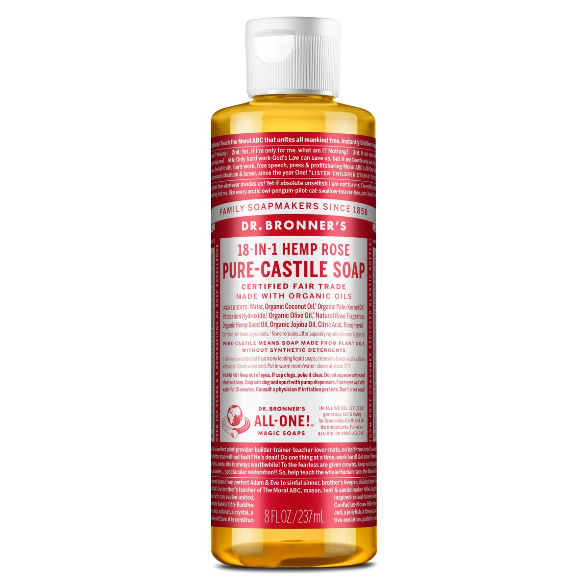 PURE-CASTILE LIQUID SOAP Rose [8 oz]