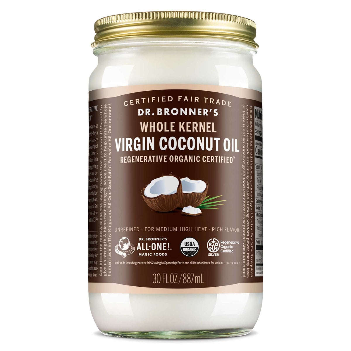 [30 oz] VIRGIN COCONUT OIL Whole Kernel