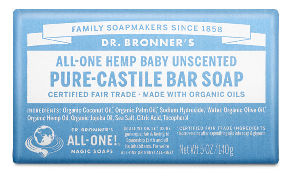 Dr. Bronner's - Pure-Castile Bar Soap (Peppermint 5 ounce 6-Pack