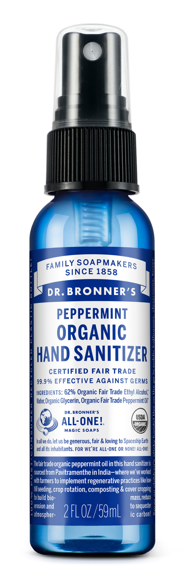 Organic Hand Sanitizer, 2 fl. oz., Dr. Bronner's