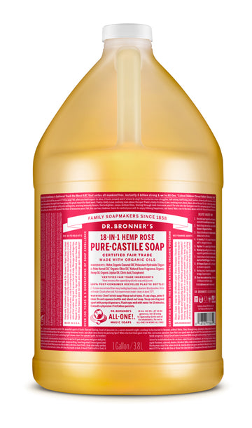 1 gallon PURE-CASTILE LIQUID SOAP Rose