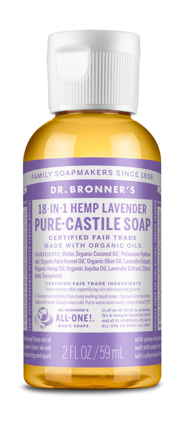 2 oz PURE-CASTILE LIQUID SOAP Lavender