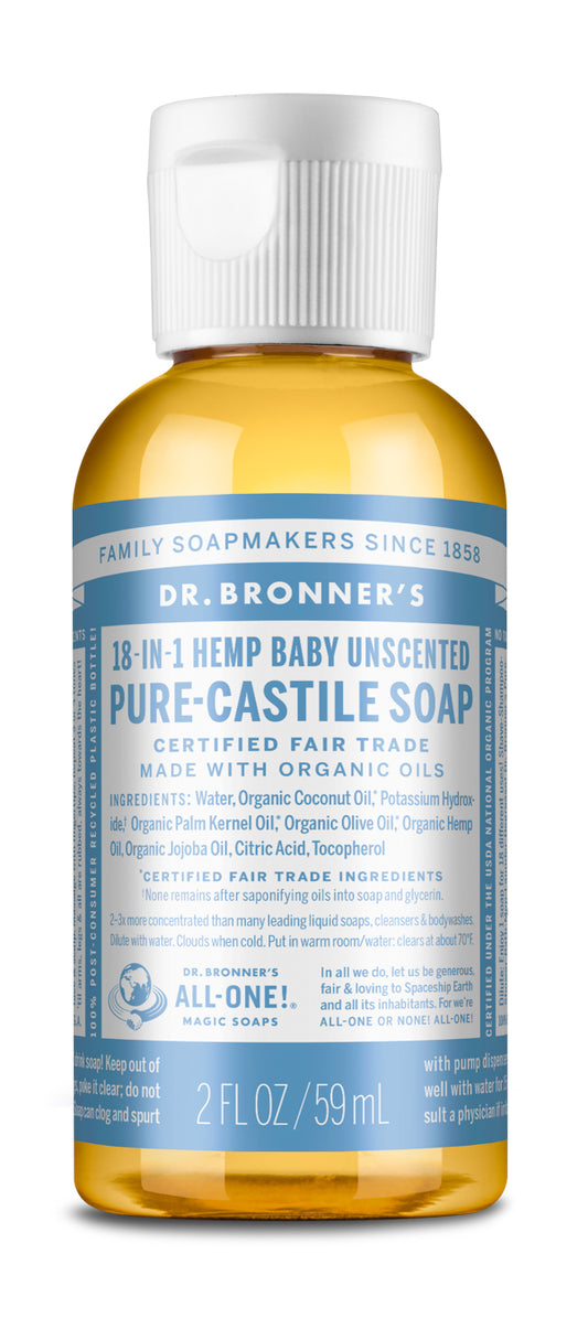 2 oz PURE-CASTILE LIQUID SOAP Baby Unscented