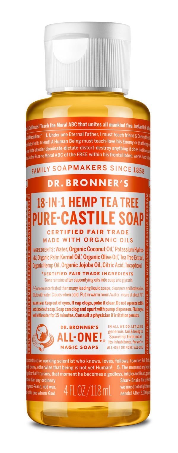 4 oz PURE-CASTILE LIQUID SOAP Tea Tree