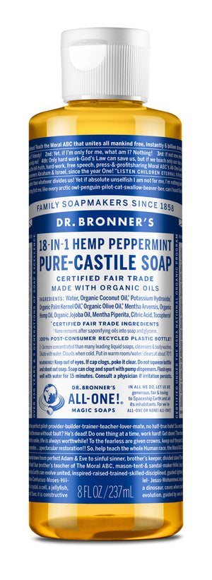 Dr Bronner's Organic Pure Castile Liquid Soap Tea Tree 16 oz – California  Ranch Market