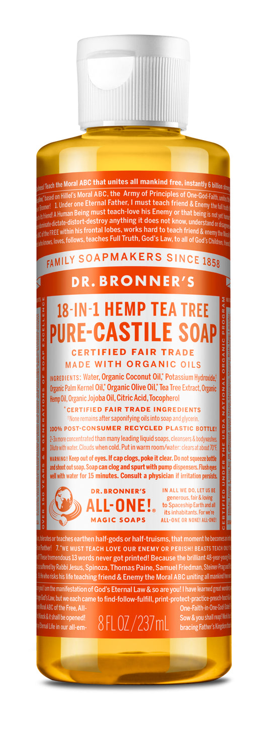 8 oz PURE-CASTILE LIQUID SOAP Tea Tree